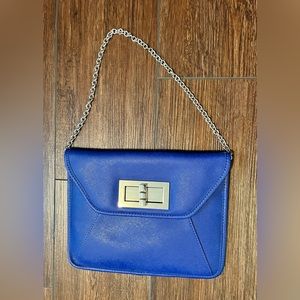 Apt 9 Royal Blue clutch/handbag.  Faux leather. Chain strap, removable.